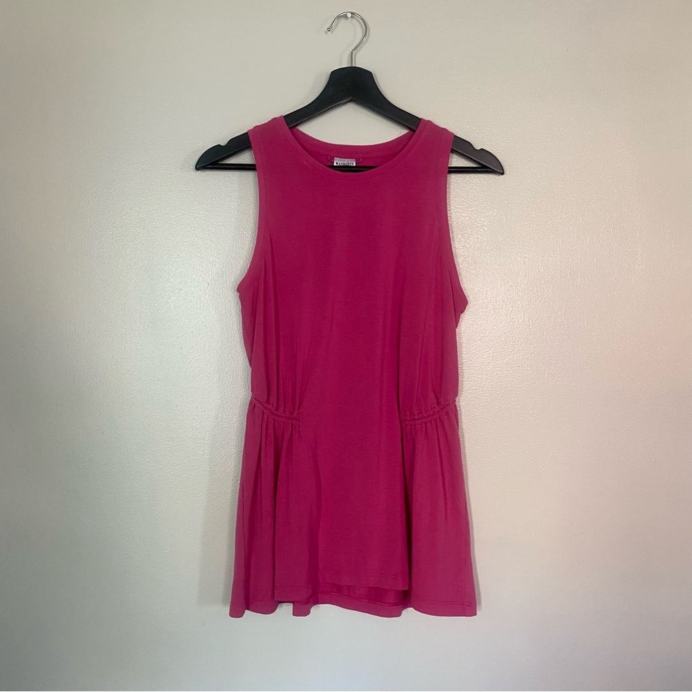 Athleta Pink Tank Top with Side Ruching